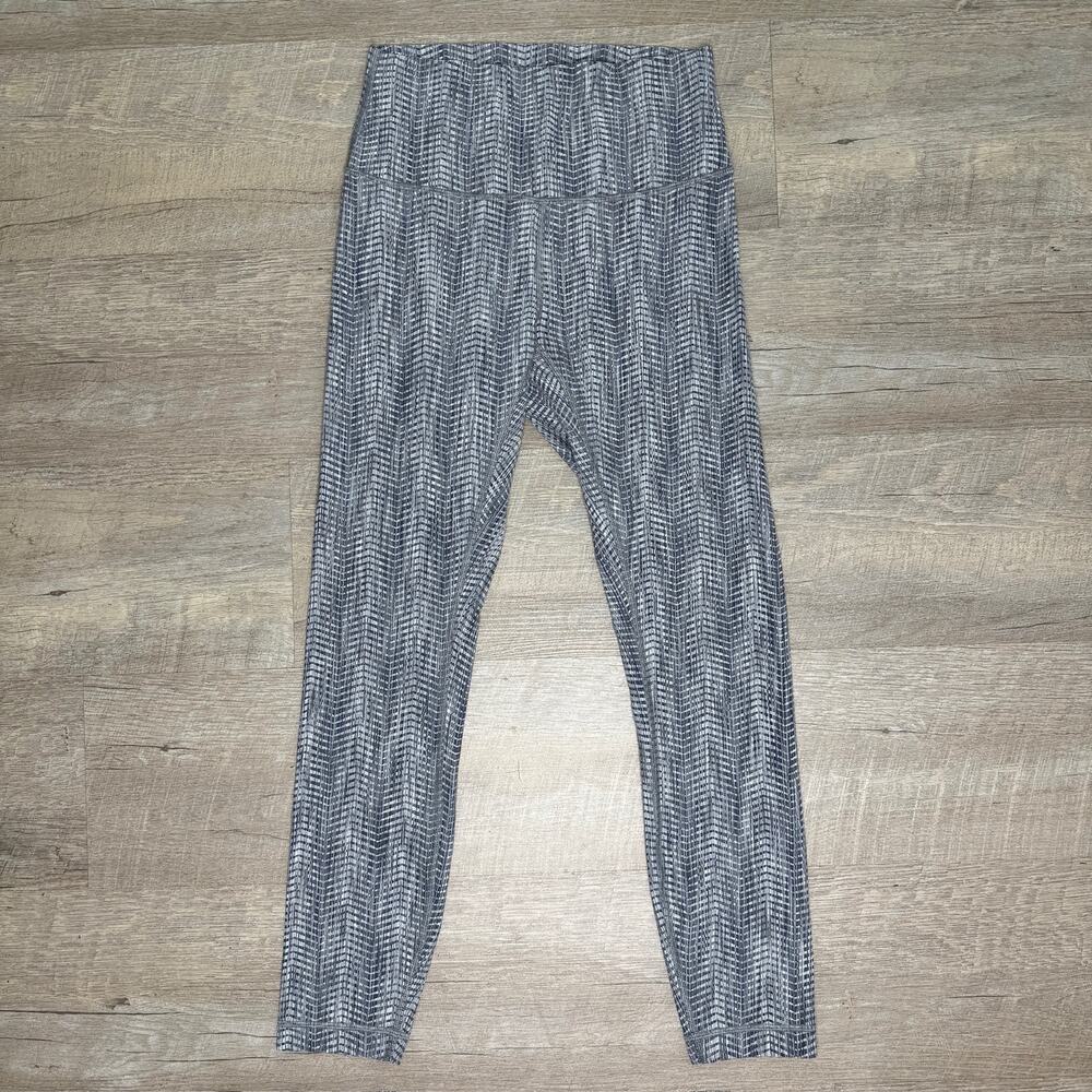 Lululemon Wunder Under Hi-Rise ⅞ Power Luxtreme Arrow Battleship Silver Spoon